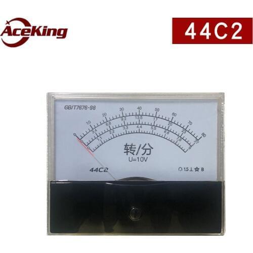 44c2 DC tachometer pointer voltmeter three scale dc10v input RPM R / min can be set