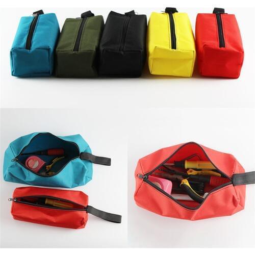 Oxford Canvas Waterproof Storage Hand Tool Bag Screws Nails Drill Bit Metal Parts Fishing Travel Makeup Organizer Pouch Bag Case