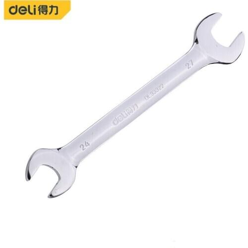 Deli 1 Pcs Universal Open End Wrench Ultra-thin Double Headed Spanner Multi-Function Chromium-vanadium Steel Wrench Hand Tools