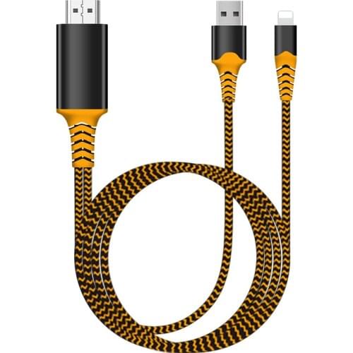 GREATLINK PLAY Cable For Lightning to HDMI Adapter USB Cable HDMI 1080P Audio Adapter Smart Converter Cable for iPhone X 8 7 6 5