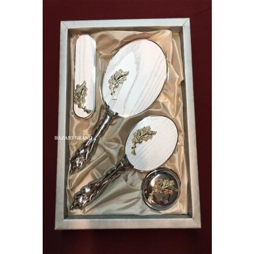 YOUR COMB SET WITH HIGH-QUALITY COLOR TO ADD ELEGANCE TO YOUR STYLE Gift Mirror Comb SET white Dowry Set Söz EngagFREE SHİPPİNG