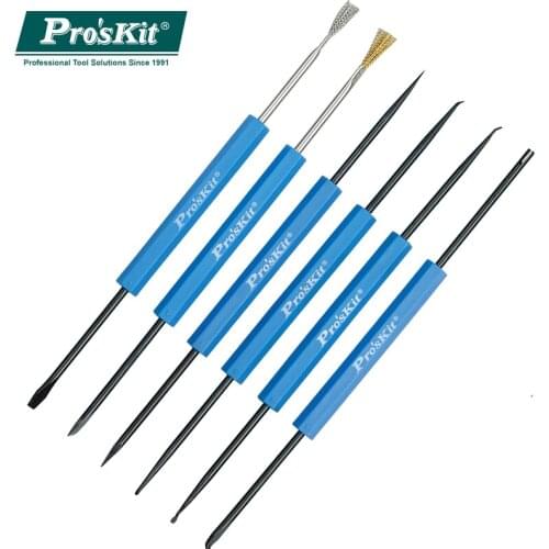ProsKit DP-3616 Solder Aid Tools Help Welding Tools Welding Auxiliary Tools 6pcs 12 uses Soldering station Soldering iron aid
