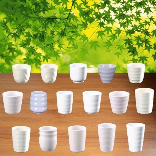 Japanese Ring Striae Cup Chain Restaurant Water Cup Imitation Porcelain Melamine Dinnerware Tea Cups A5 Melamine Tableware