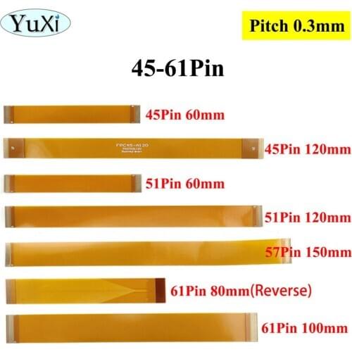 YuXi 60 80 100 120 150 mm 0.3mm Pitch Type A MiPi 45 51 67 Pin FPC Cable FFC Line Cable Gold plated Line Wire
