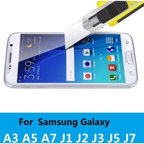 Tempered Glass Screen Protector For Samsung Galaxy J1 j2 J3 J5 J7 A3 A5 A7 A9 2015 2016 2017 Core i8262 G355H Grand 2 G7106 Win
