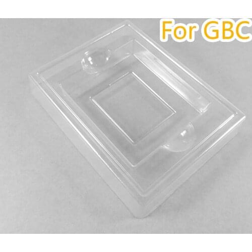 100pcs Insert Inner Tray Inlay for Gameboy Color GBC game Japan EU version Clear Plastic Game Card Cartridge Cases Boxes
