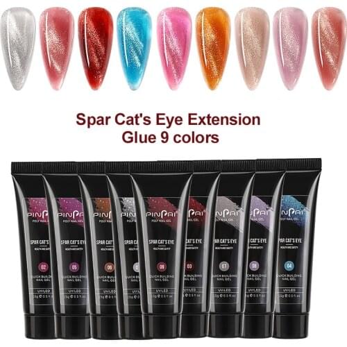 15ml Crystal Extend UV Nail Gel Extension Builder Polygels Nail Art Gel Lacquer Jelly Extension Gel Crystal Cats Eye