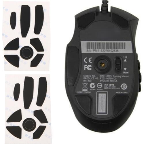 2 Sets 0.6mm Thickness Replacement Mouse Feet Skates for Razer Naga Epic Hex