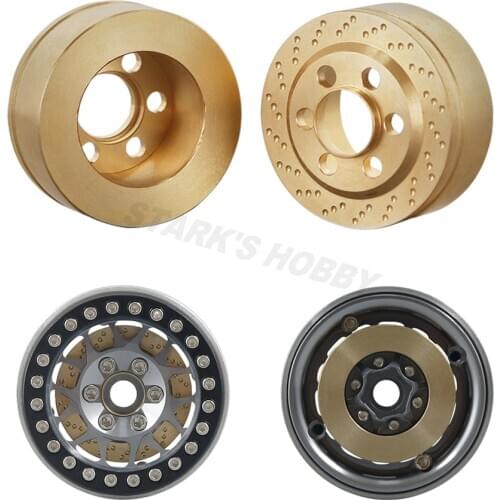 2PCS Brass Counterweight Balance Weight for 1.9 / 2.2 Inch Vanquish Products Wheel Traxxas TRX4 TRX6 Axial SCX10 90046 Capra TF2