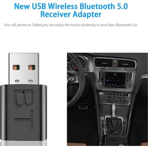 2 In 1 USB Wireless Bluetooth 5 Receiver Transmitter Adapter 3.5mm Jack Auxiliary Audio Dongle Adapter For Car Home Audio Video