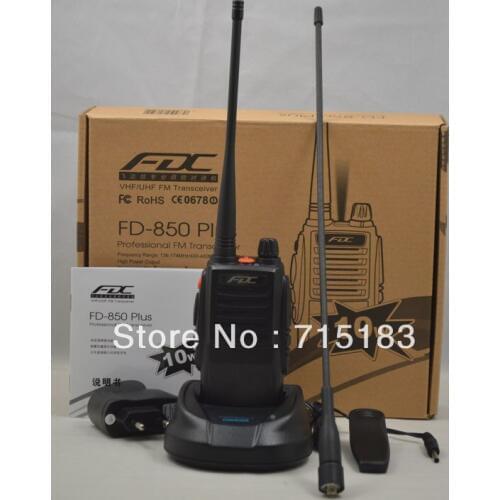 2013 New Arrival FD-850 Plus 10Watt UHF 400-470MHz Professional FM Transceiver walkie talkie 10km 10w waterproof ham radio