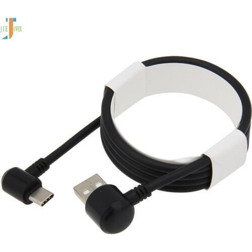 300pcs/lot USB Type C Cable 90 Degree Elbow for Samsung Galaxy S9 S8 Note 8 USB C Charger USB Cable for Xiaomi Mi9 Oneplus 6