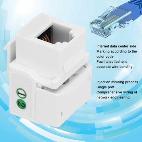 5PCs Telephone Voice Module Network Wiring Accessory Network Cable Information Module Single Port RJ11 Cat 3 with Dust Cover