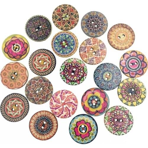 50Pieces DIY Kawaii Fashion Wooden Buttons For Clothing Scrapbooking Accessories Decorative Button Craft Sewing Supplies Botao