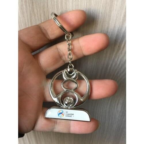 Top quality alloy Asia league champions trophy keychain keyring Soccer Souvenirs Award Free Engraving christmas decoration