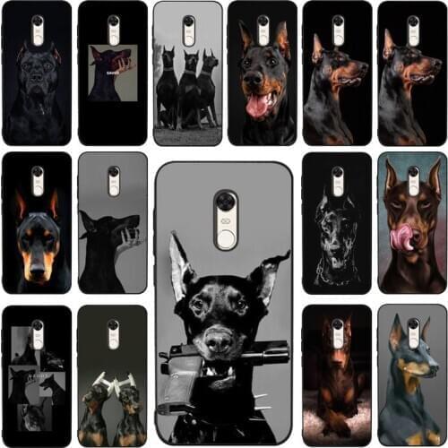YNDFCNB Animal Dachshund Doberman dog Phone Case for RedMi 4X 5 plus 5 6 7 8 9 A 6pro Go K20 cover