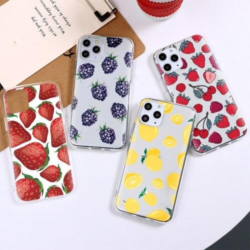 Fresh Fruit Strawberry Pattern Capa For Xiaomi Mi Poco F3 X3 NFC Redmi Note 9 9S 9T 8 8T 7 5 11 10 Lite 10T Pro Max CC9E 9C Case