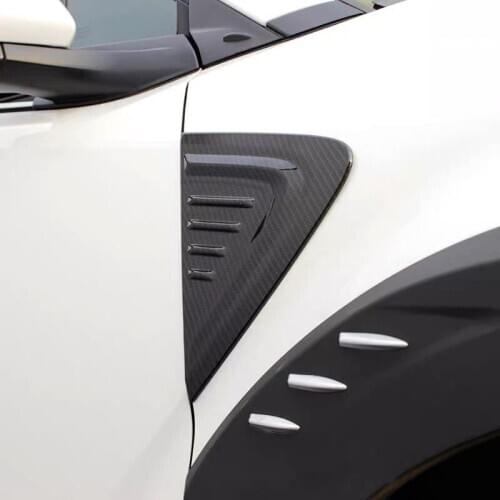 For Toyota C-HR CHR 2018 Car Carbon Fiber Color Front Fender Engine Side Air Vent Cover Trim Shark Gills Vent Sticke Accessory