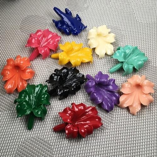 Synthetic Coral engraving Flower shape Punch loose beads isolation bead for Jewelry making DIY necklace bracelet accessories