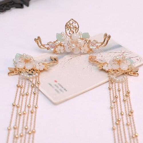 Hair Hairpin Costume Headdress Antique Hair Comb Tassel Hair Pin Fairy Female Suit Step Shake Brides Hair Accessories