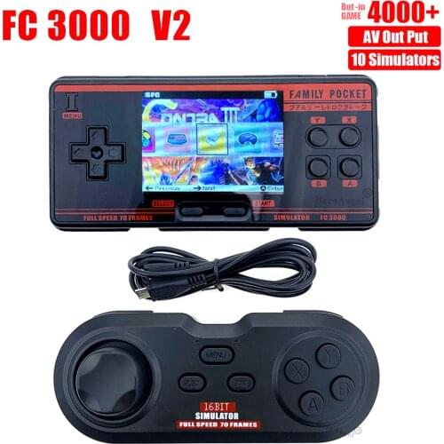 2020 Handheld Game Console Video Gaming Console 8 Bit 2G Memory Simulator FC3000 Handheld Children Color Game PXPX7