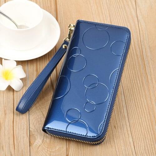 Leather Womens Wallet Luxury Designer Wallets Female Clutch Ladies Zipper Long Wristband Money Clutch Coin Card Holder Purse