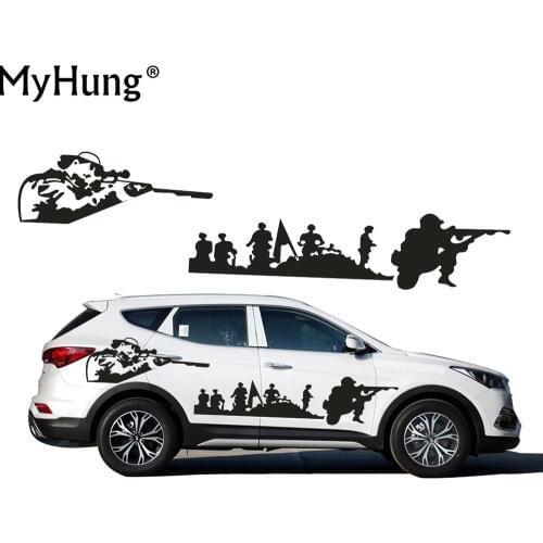 Stickers For Hyundai Santafe Car Styling Creative DIY US Army Car Whole Body Decals Decoration Off-Road Vehicle Car Decals 2PCS