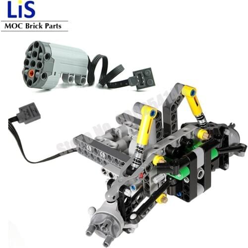 NEW High-tech MOCs Parts Front Suspension Steering System For Off-road Vehicle Bricks Compatible with logos kids DIY Toys Gifts