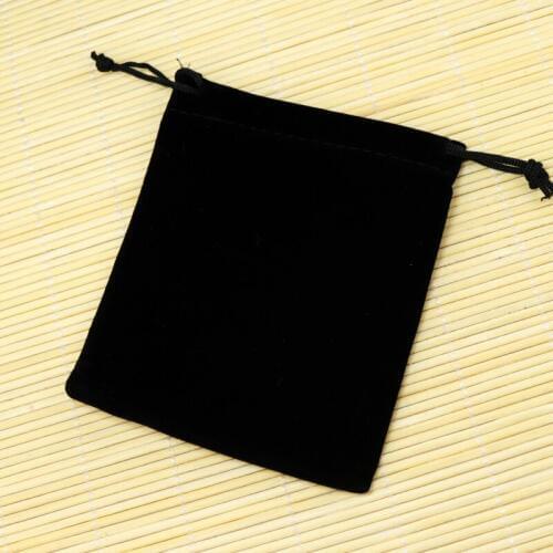 Wholesale 50pcs/Lot Black Velvet Bags 15x20cm Wedding Drawstring Gift Bag Cute Jewelry Bracelet Packaging Bags Pouches