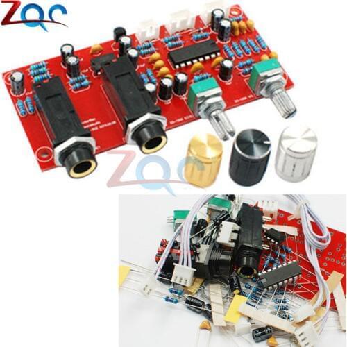 DIY PT2399 Digital Microphone Amplifier Board Karaoke Plate Reverb Preamplifier Reverberator Suite Components NE5532 DC 12V-24V