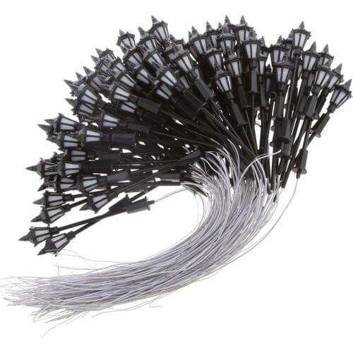 100pcs Pre-wired Model Lighting Lamp Street Lights for Highway Railway Buildings Scenery HO OO Scale Diorama or Layouts