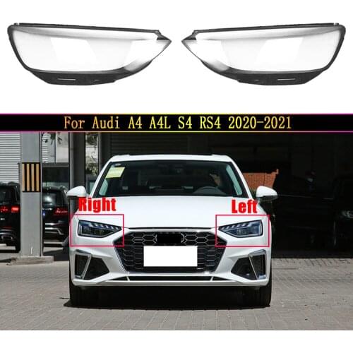 Car Front Headlight Cover Transparent Lampshade Shell For Audi A4 A4L S4 RS4 2020 2021 Auto Glass Lens Lamp Light Case
