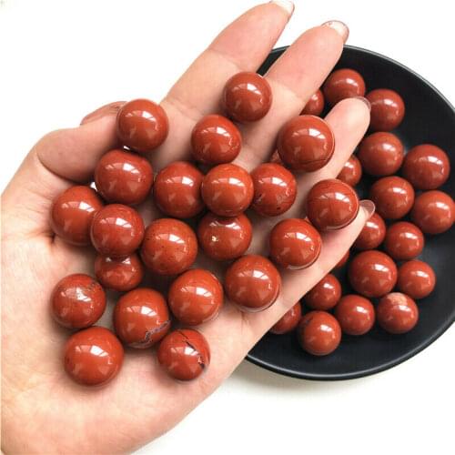 Dropshipping Natural Red Jasper Crystal Quartz Crystal Sphere Ball Healing 5pcs