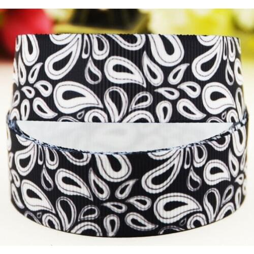 22mm 25mm 38mm 75mm Abstract pattern printed Grosgrain Ribbon party decoration 10 Yards X-04015