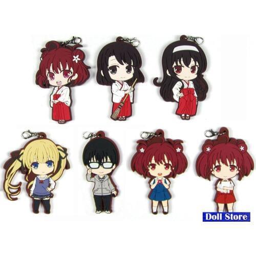 Saenai heroine no sodate-kata Original Japanese anime figure rubber mobile phone charms keychain strap D205