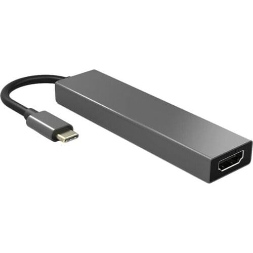 Silver TYPE-C to HDMI *USB 3.0*3 HUB 4K 2K Adapter USB 3.1 to HDMI USB Hub