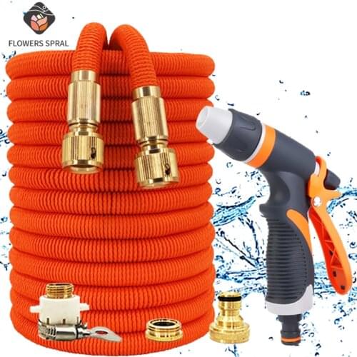 2021 Hot Sale Retractable Garden Hose For Garden Vegetable Hose High Pressure Car Wash Water Pressure Hose Foam Spray Gun Set