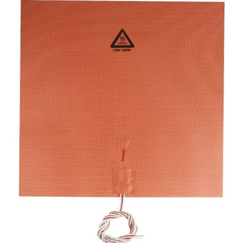 Silicone Heating Mat With Heated Bed Heating Pad 400x400 Mm For 3D Printer 600W
