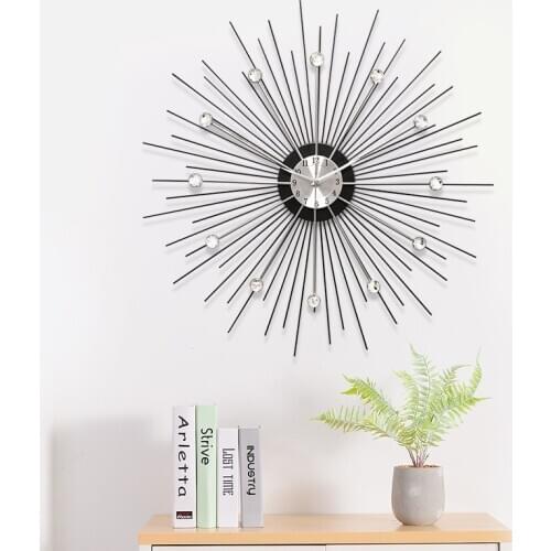 Modern Design Wall Clock Large Metal Luxury Geometric Clock Creative Simple Living Room Office Wall Clock Home Decor New DA60WC
