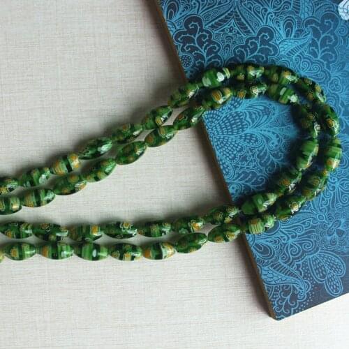 8x16mm rice shape millefiori glass beads,1.2mm in hole size for jewelry use,26 pieces per lot