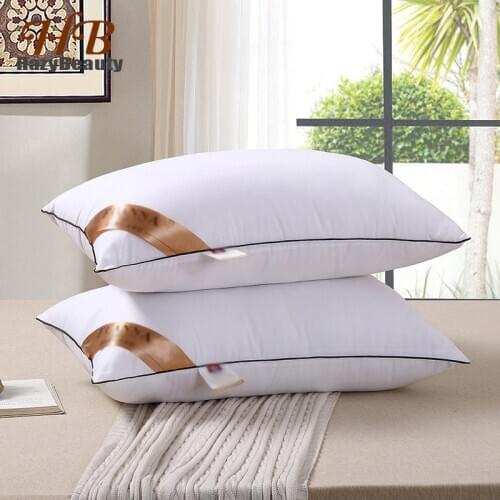 2Pcs Super Elastic Bedding Pillow Cotton Filling Inner Memory Neck Pillow Bedroom Head Sleepping for Adults