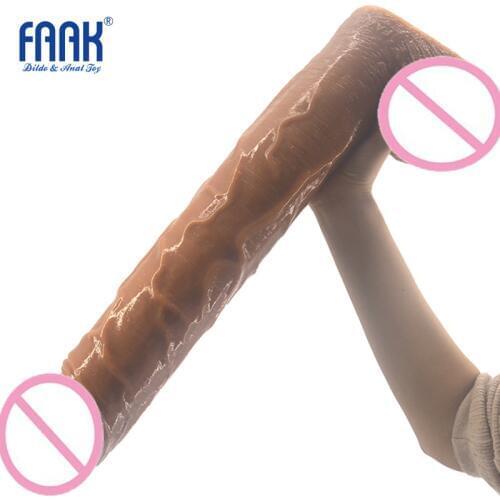 FAAK 50.5*8.7cm super huge dildo with suction cup for women, big cock stimulator for G-spot/anal,strong penis sex toys for women