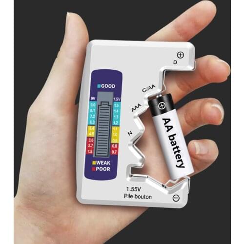 Tester Analyzer Universal Digital C D N AA AAA 9V 1.5V Button Cell Battery Capacity Detector Display Capacitance Diagnostic Tool