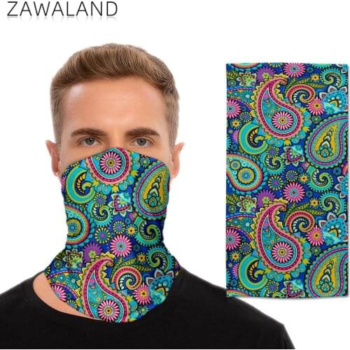 Zawaland 2pcs/set Anime Sunshade Scarf Outdoor Magic Bandana Windproof Face Head Wrap Cover Cycling Neck Gaiter Tube Scarves