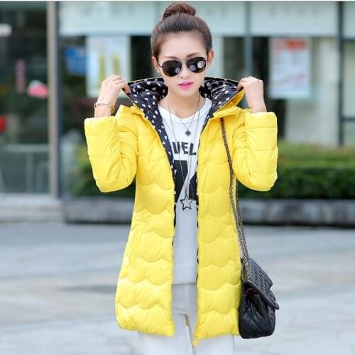 Winter Jacket Women 2018 Europe Style Zipper Hooded Slim Medium Long Winter Ladies Plus Size Parkas Female Tops Coat Jackets