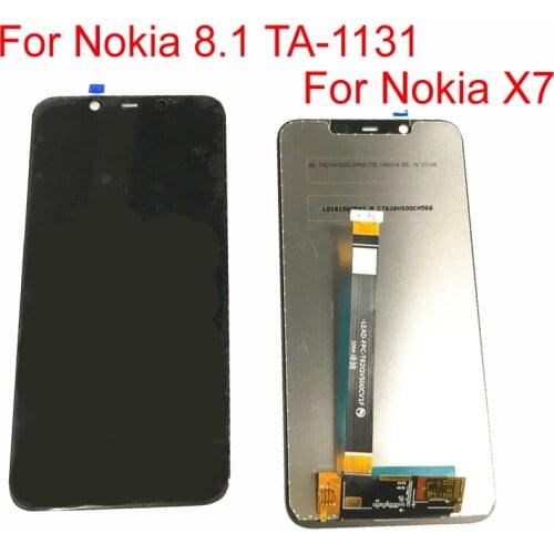 100% Original For Nokia X7 LCD Display Touch Panel Screen For Nokia 8.1 TA-1131 LCD Digitizer Replacement Spare Repair Part