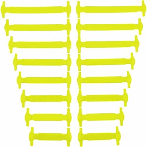 16pcs/set DIY Silicone Elastic Shoelaces Unisex Fashion Kids Adult Solid Universal Athletic Casual No Tie Sneakers Daily