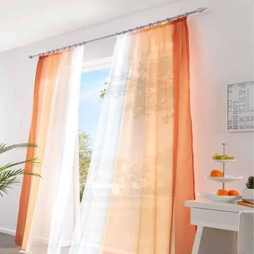 2 Piece Gradient Tulle Sheer Curtains for Bedroom Tulle Kitchen Short Curtain Valance Tende zh422C