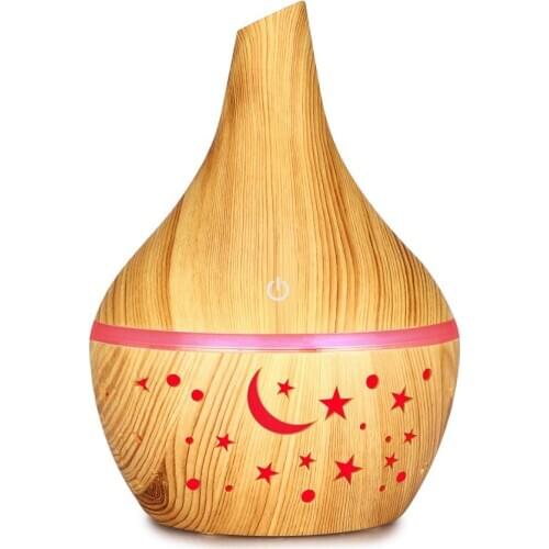 300ml Aromatherapy Humidifier USB Essential Oil Diffuser, for indoor humidifier Wood Grain Ultrasonic Cool Mist Humidifier