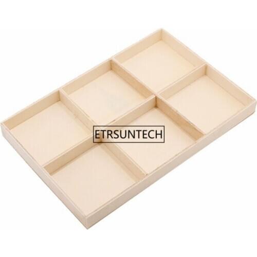 50pcs 6 Grid Wooden Box Vlentine Day Pendant Wooden Box Home Decoration Crafts Wood Chips Christmas Tree Decoration Small Gi